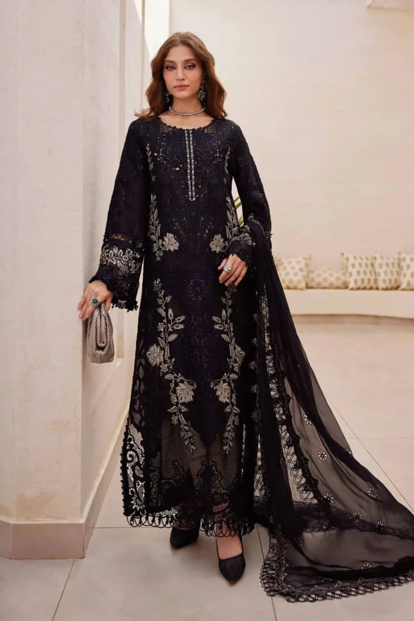Lawn 3PC Sequence Embroidered Shirt With Khadi Net Embroidered Dupatta