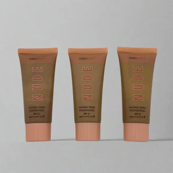 Huda Beauty Nude Natural Finish Foundation SPF 15 – Lightweight & Long-Lasting
