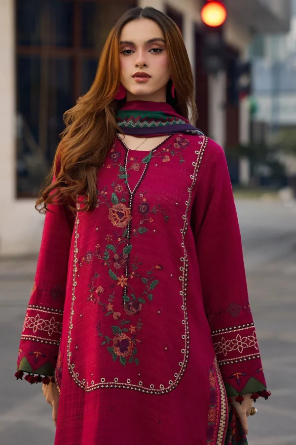 Lawn-3PC Embroidered Shirt with Digital Printed Jacquard Dupatta